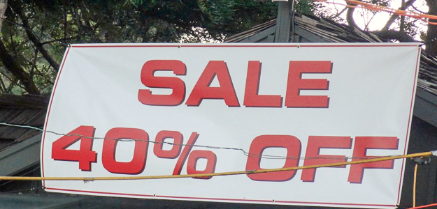 40% off sign