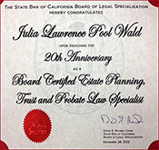 Board Certified Estate Planning, Trust, and Probate Law Certificate