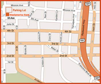 Map of the Area Around San Rafael Elder Law Attorneys